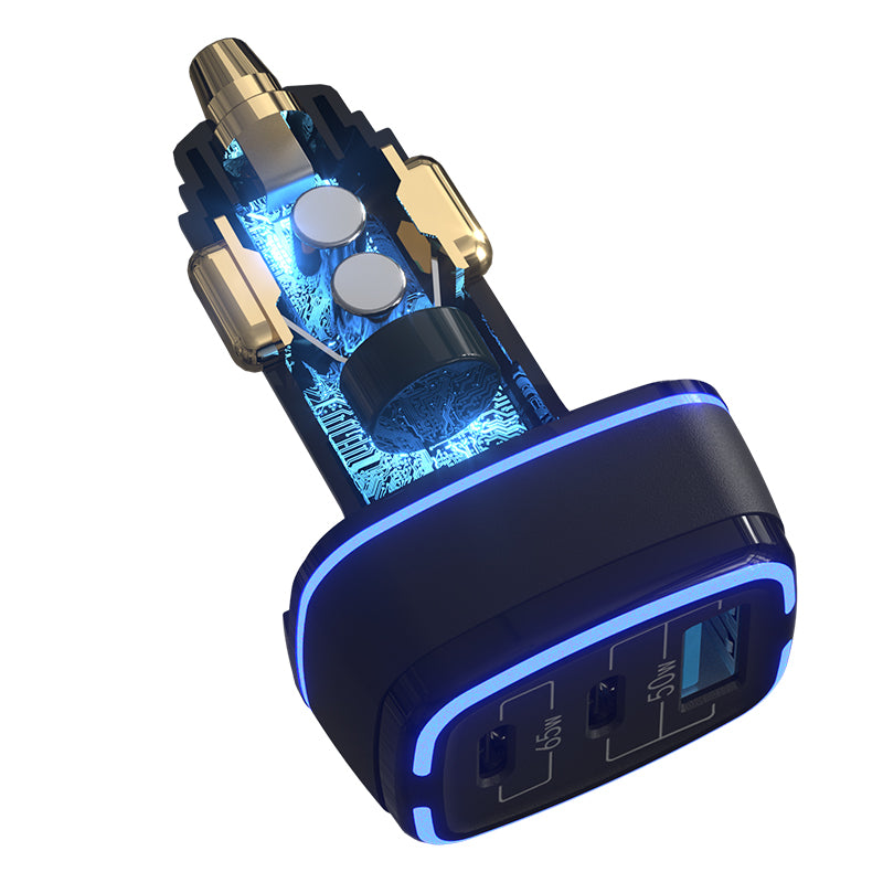 DEVIA Extreme Speed Series 115W Fast Charging Car Charger USB+Dual Type-C Car Charger Adapter DEVIA Extreme Speed Series 115W Fast Charging Car Charger USB+Dual Type-C Car Charger Adapter